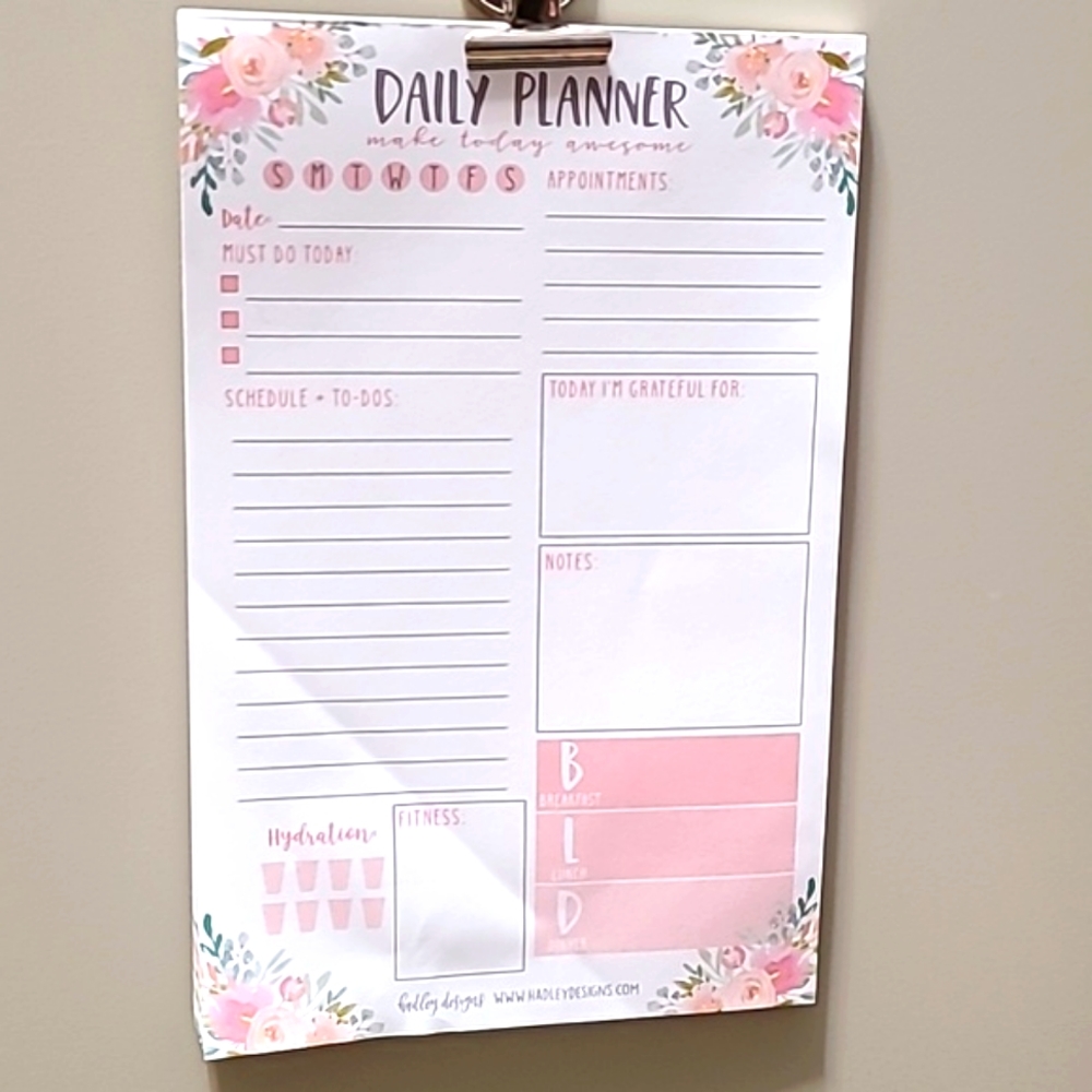 🩶 8.5 x 5.5 Daily Planner sheets pad